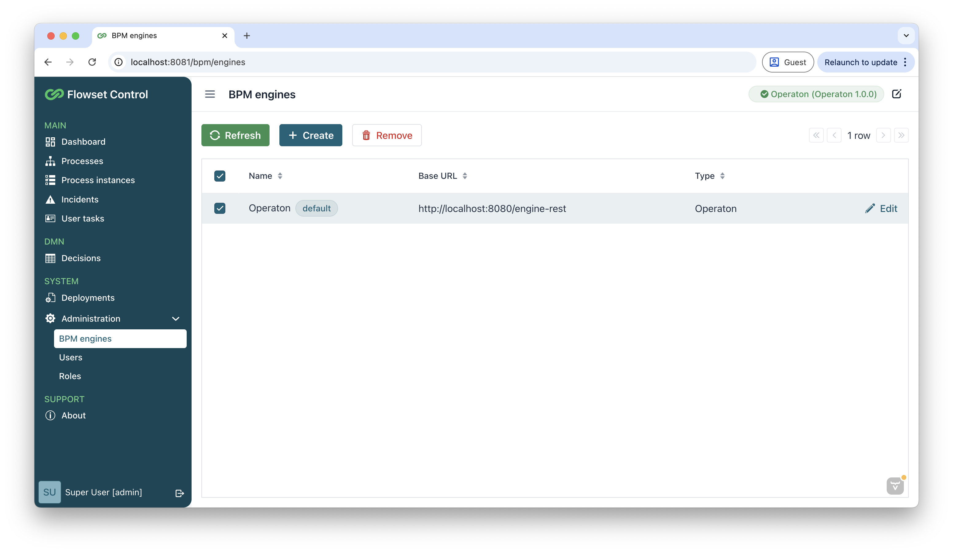 bpm engine view