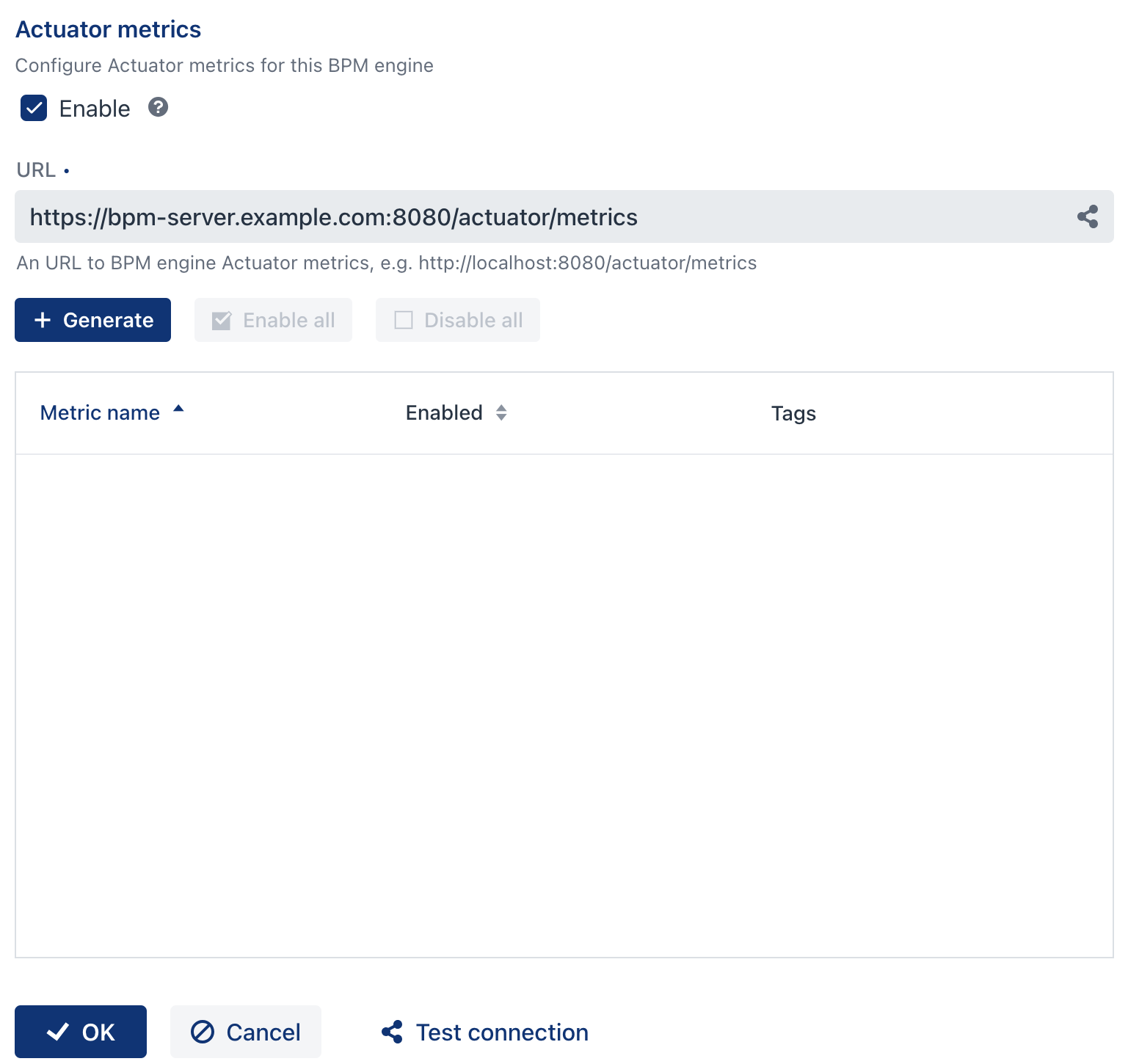 actuator metrics
