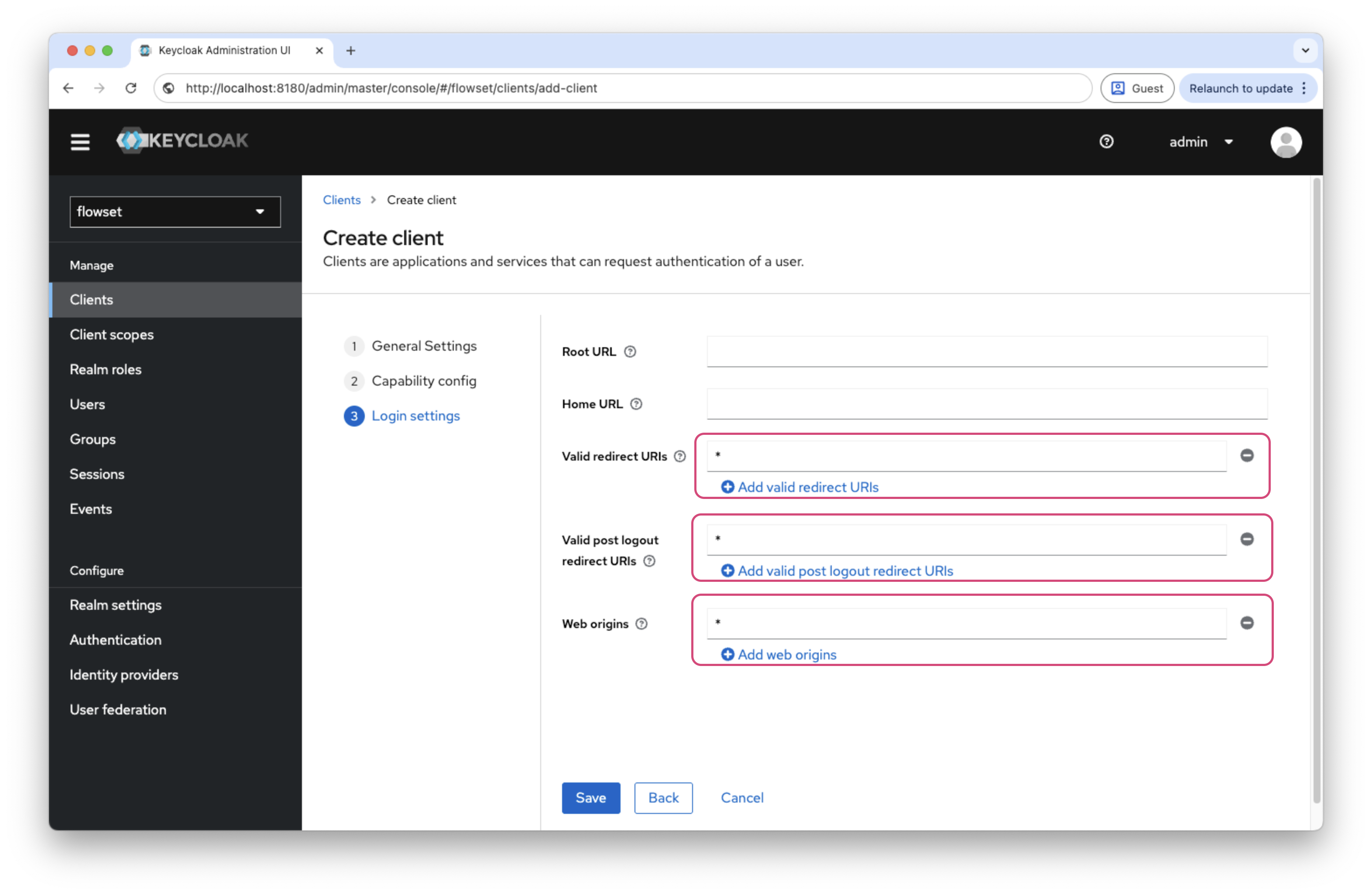 create client 3