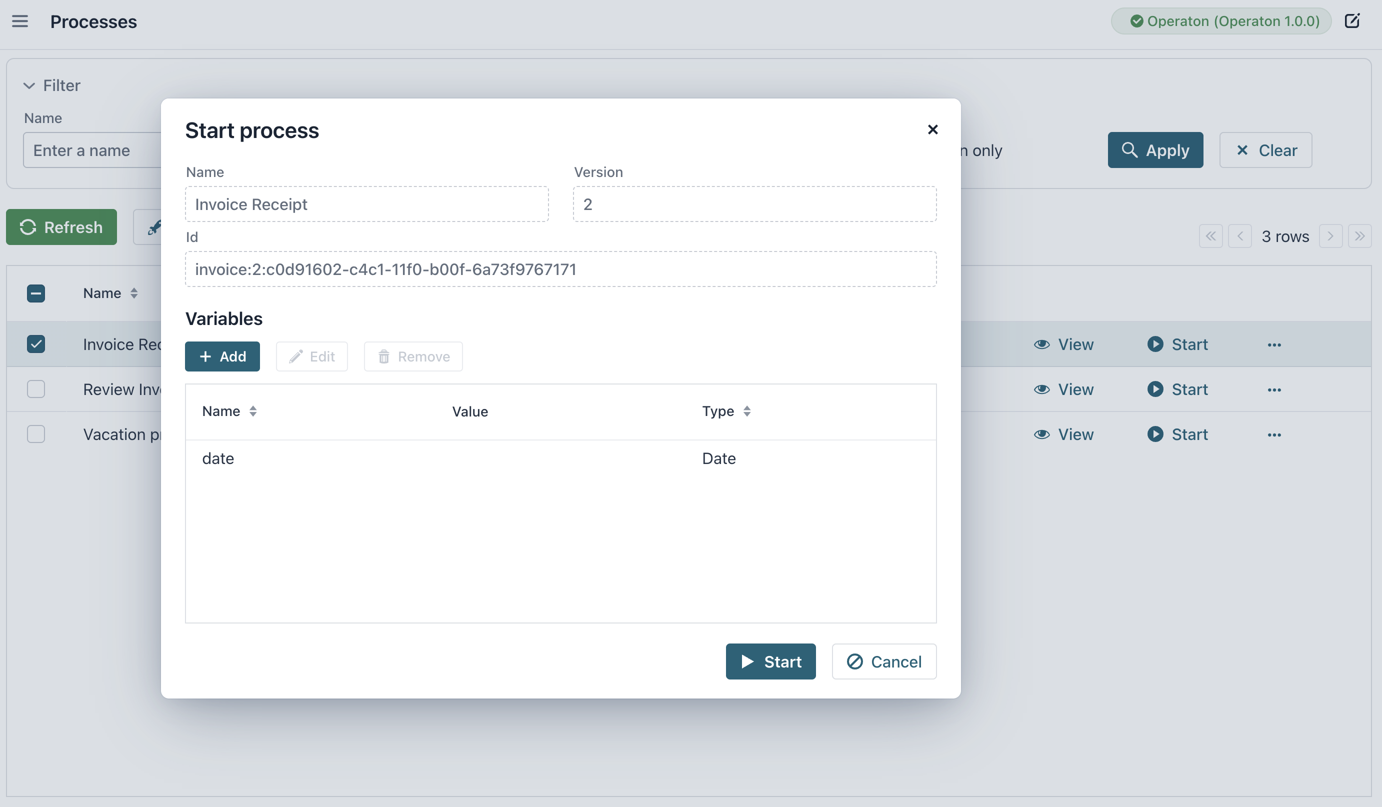 process variables