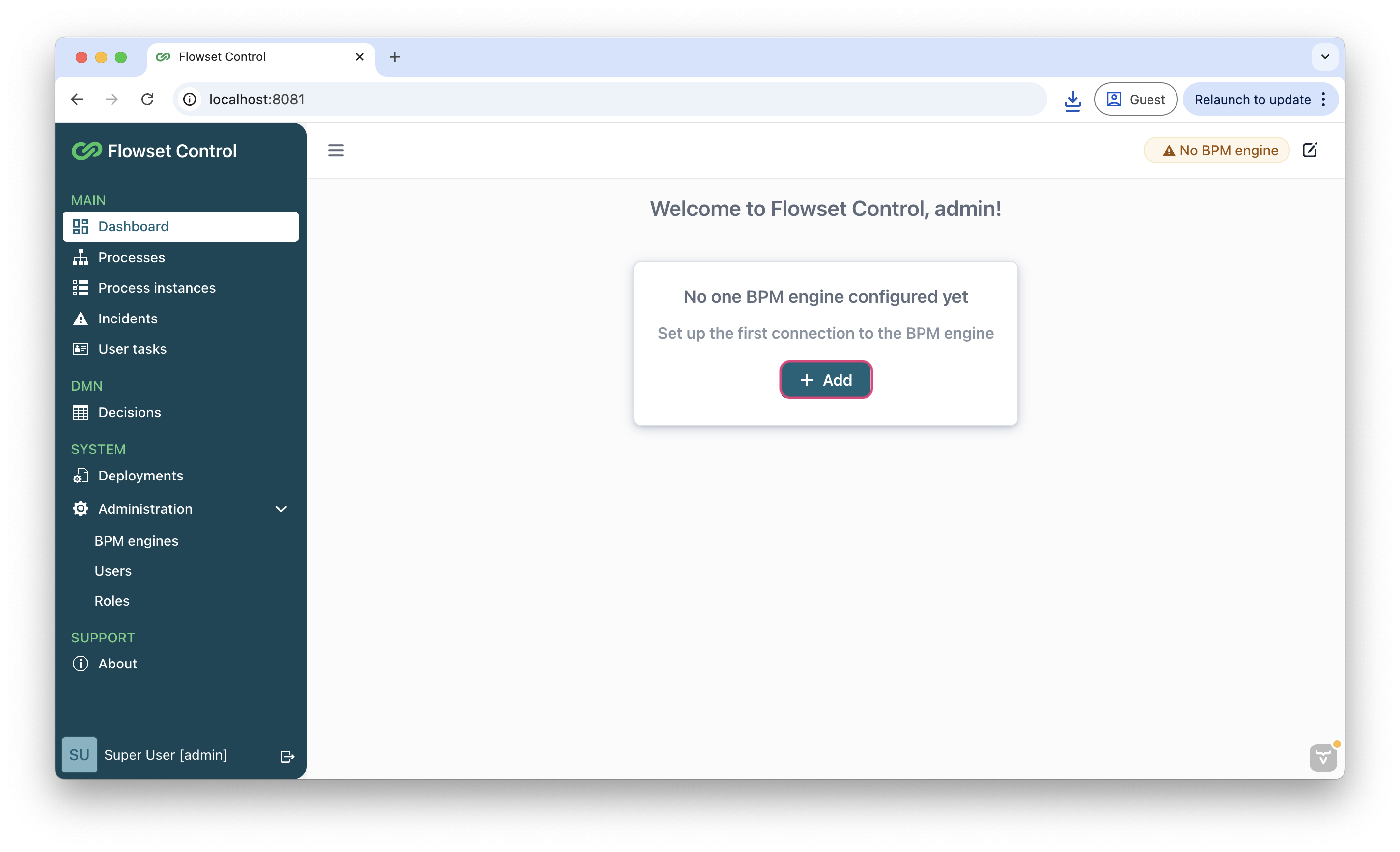 control new connection 1