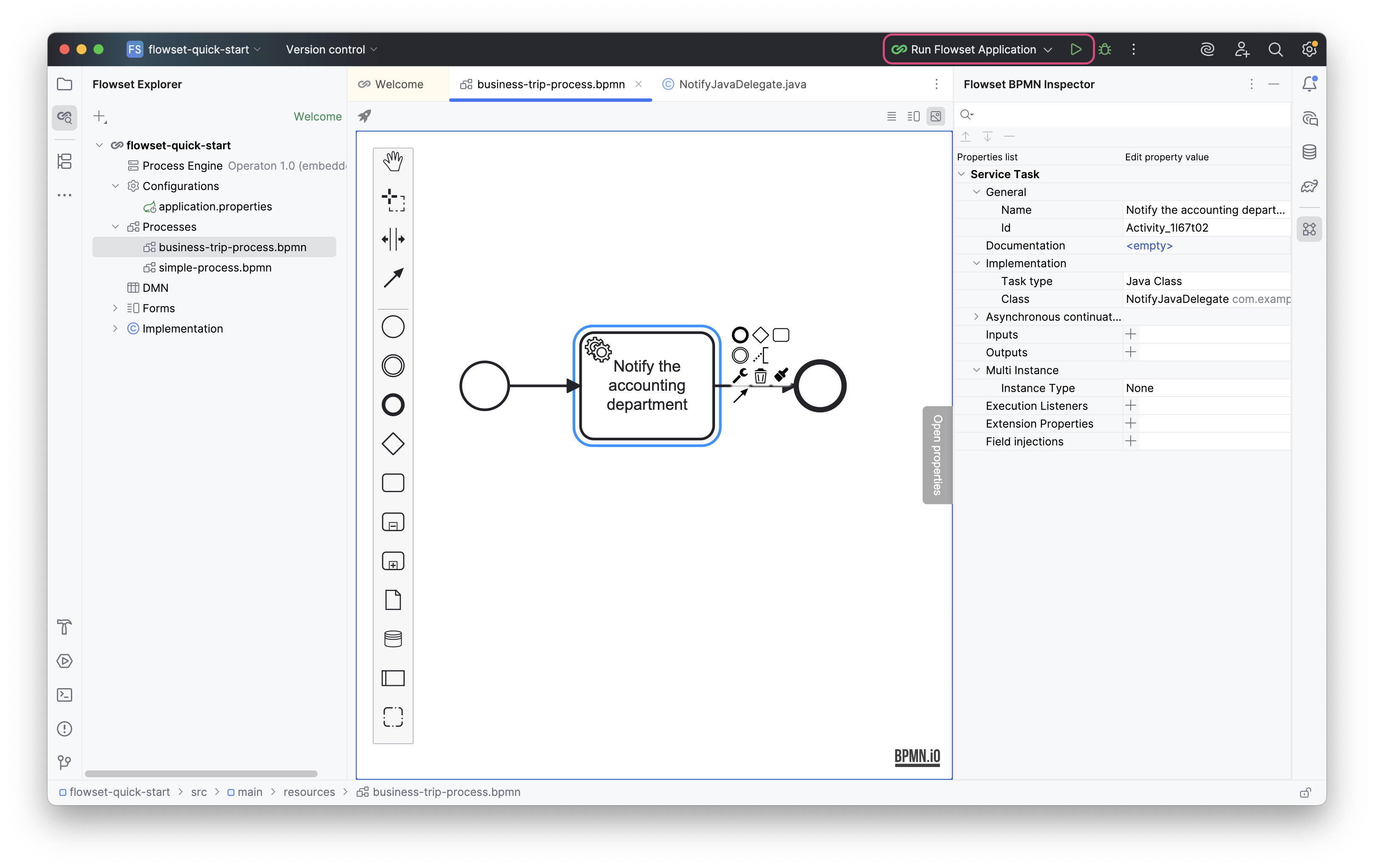 studio start project