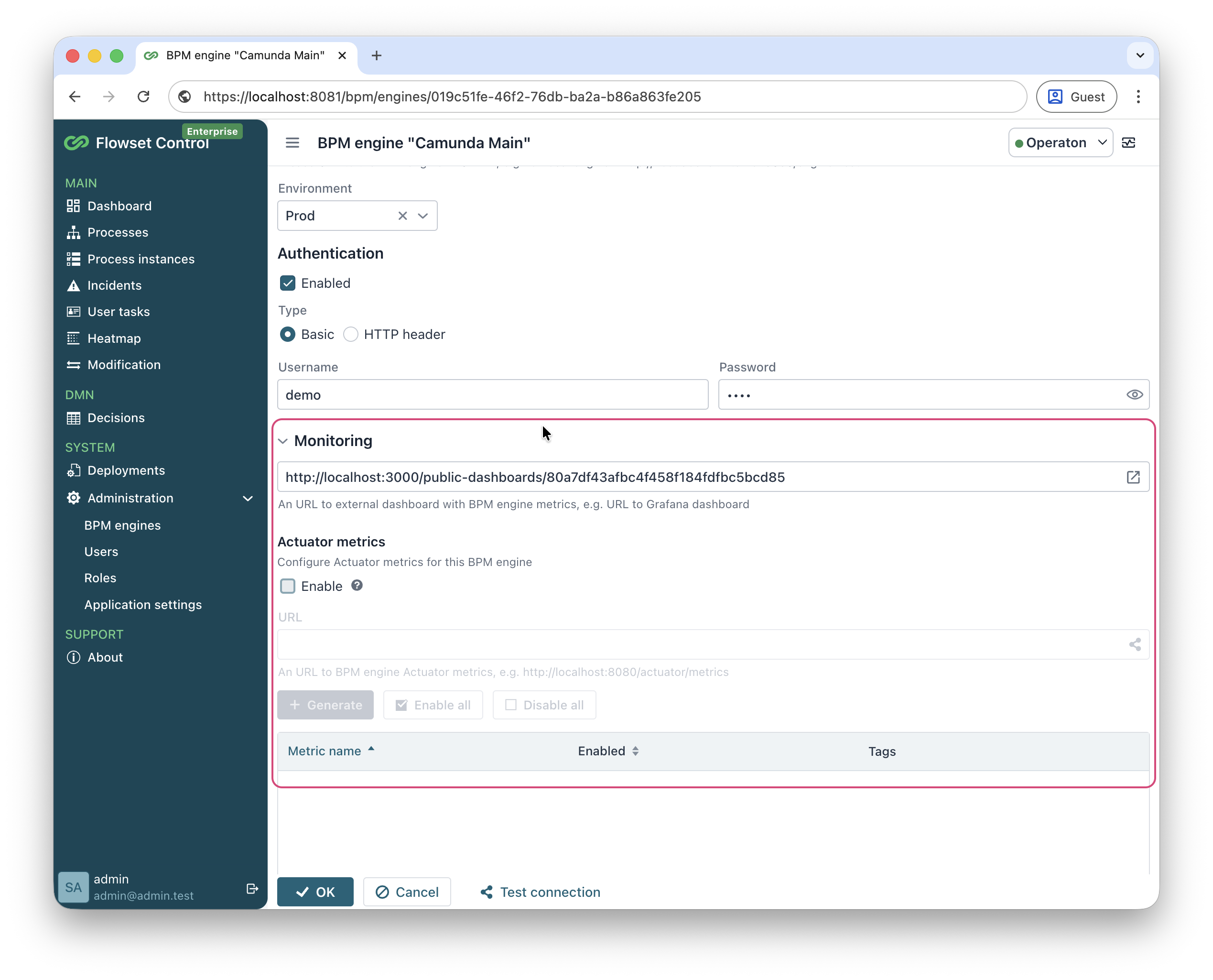 bpm engine monitoring