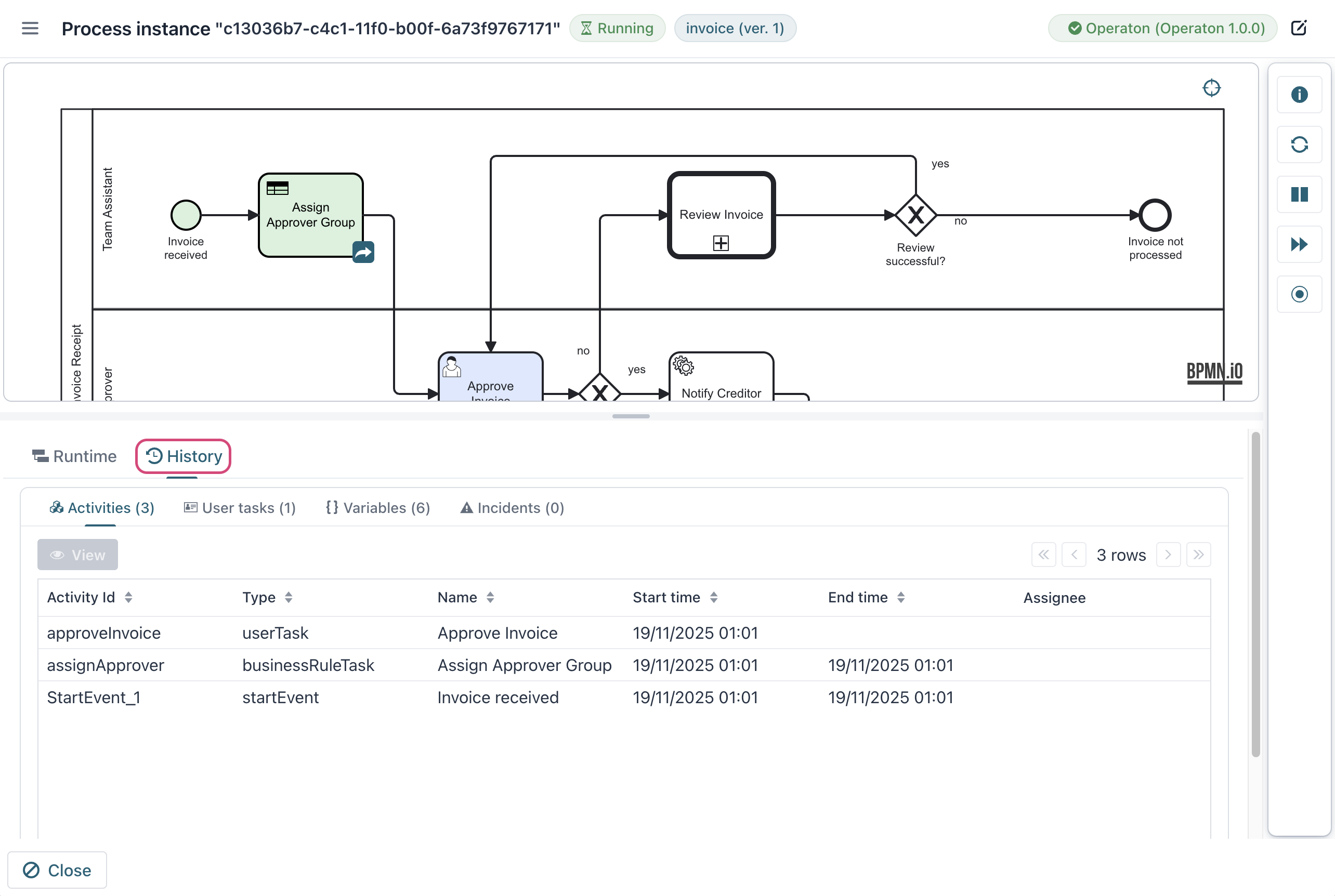 process instance history