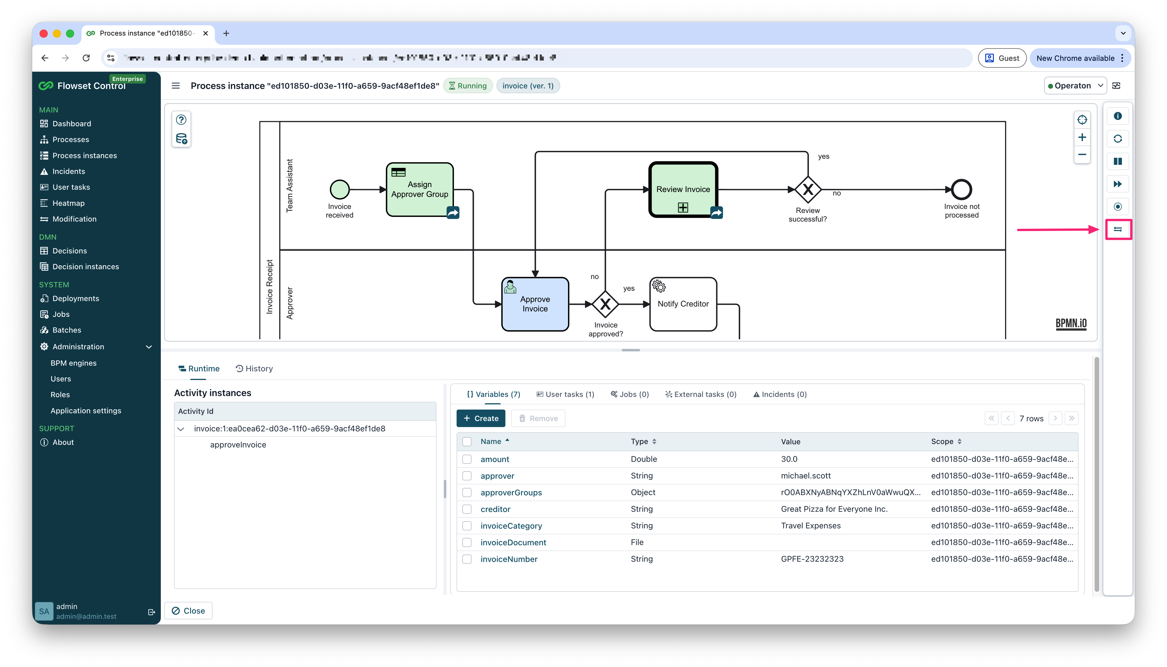 single process instance modification 1