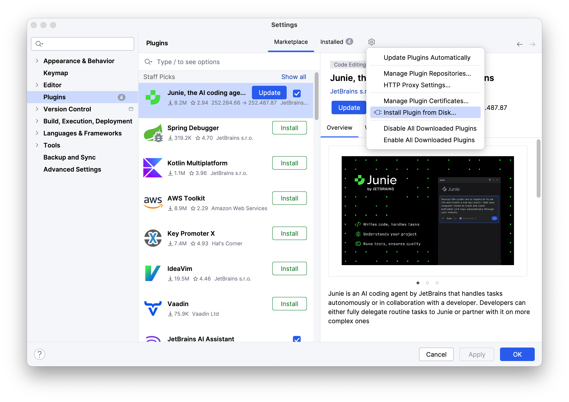 Installing the plugin from an archive